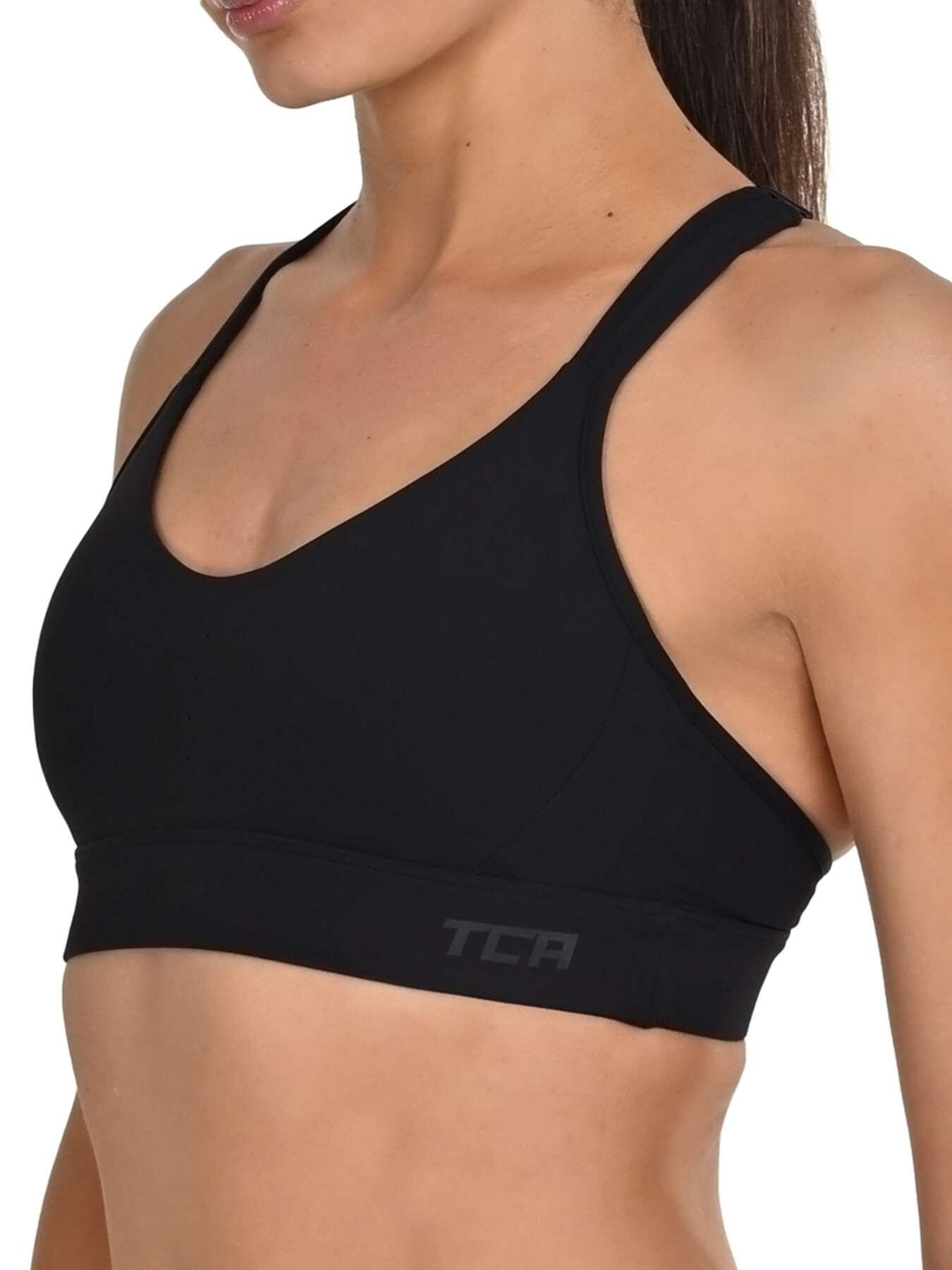 Women's Medium Impact Sports Bra - Black Stealth 4/6