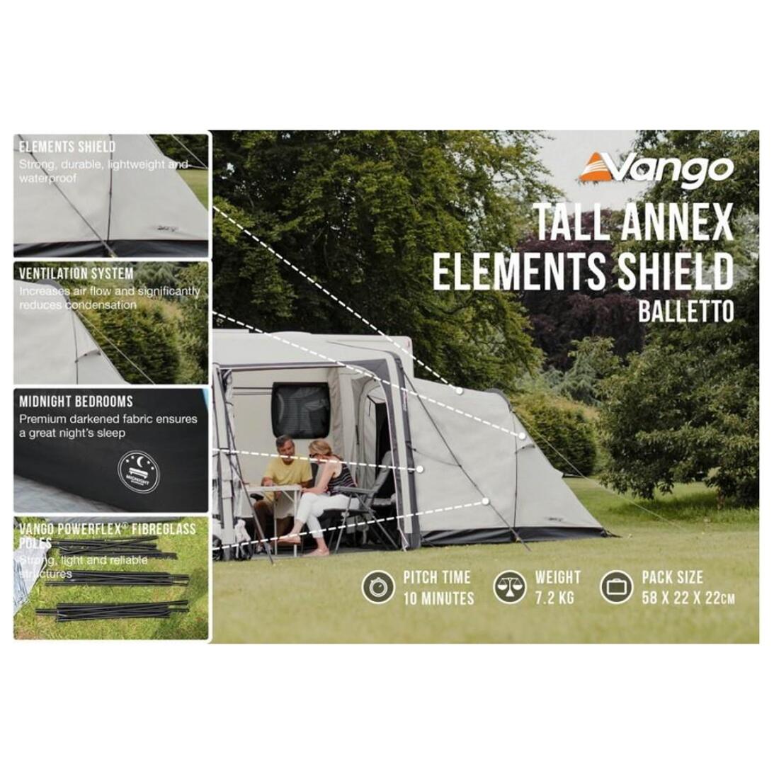 Vango Balletto Tall Annex Elements Shield 2/2