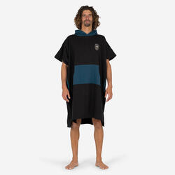 Seconde vie - Poncho surf Adulte - 500 noir - TRÈS BON