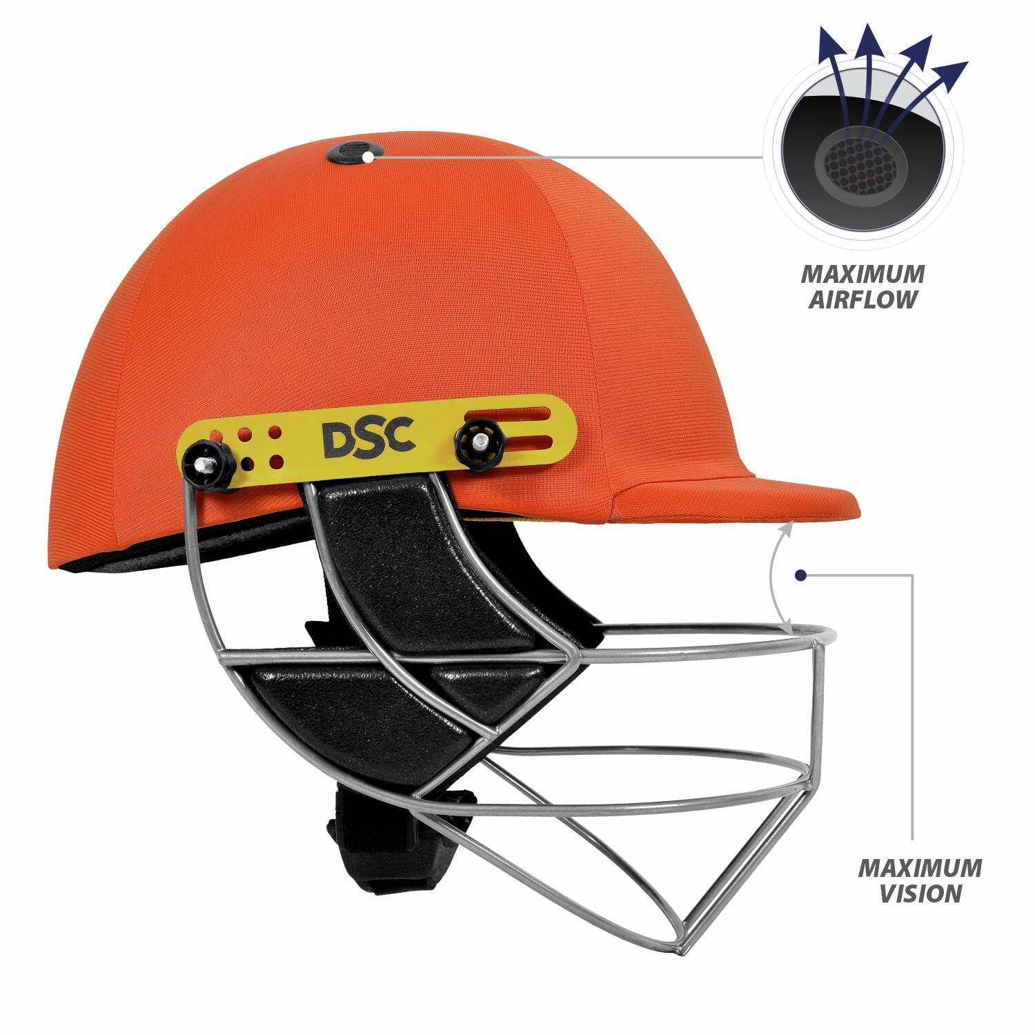 DSC VERTEIDIGER Cricket Helm | Verstellbares Gitter | Leicht & stabil 3/7