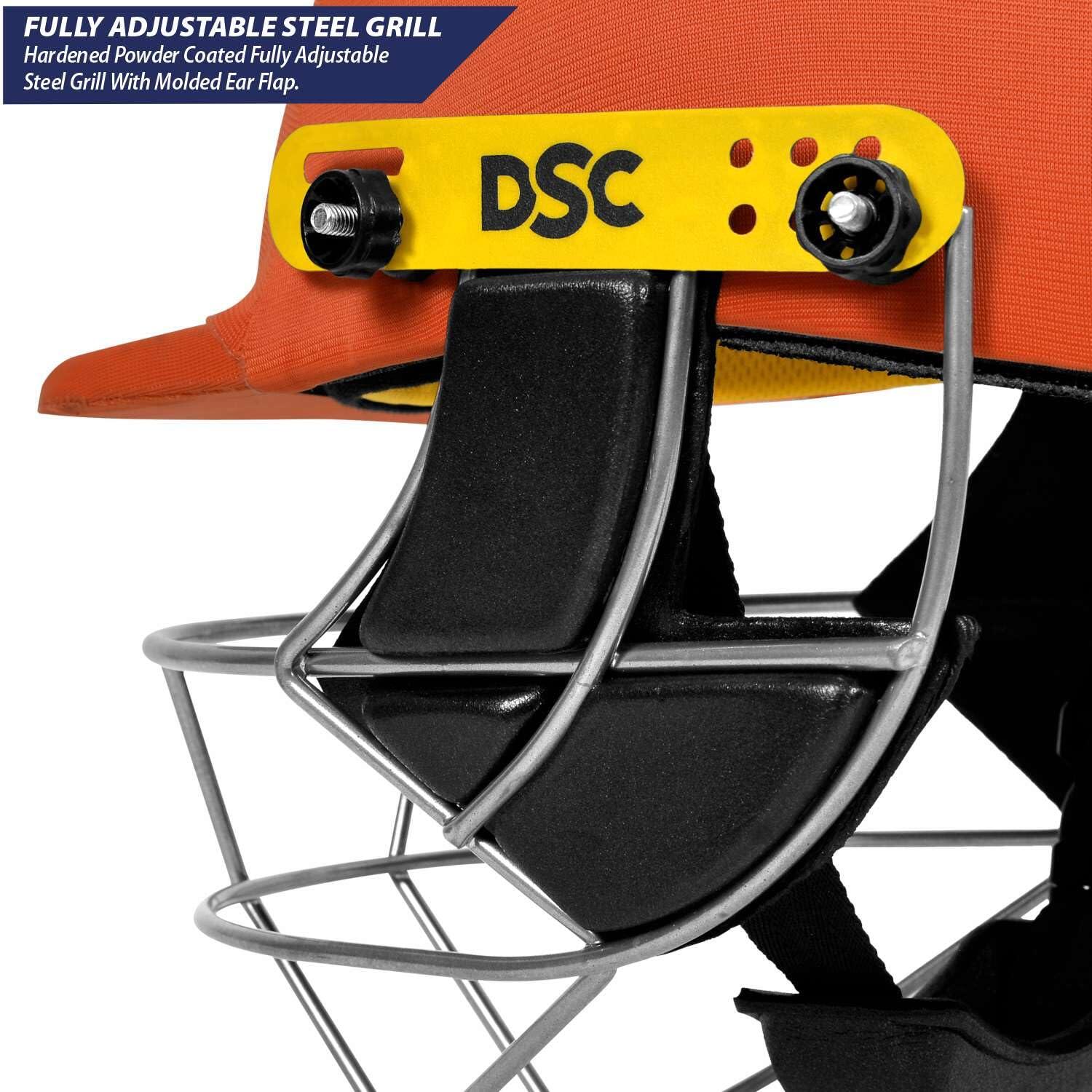 DSC VERTEIDIGER Cricket Helm | Verstellbares Gitter | Leicht & stabil 4/7