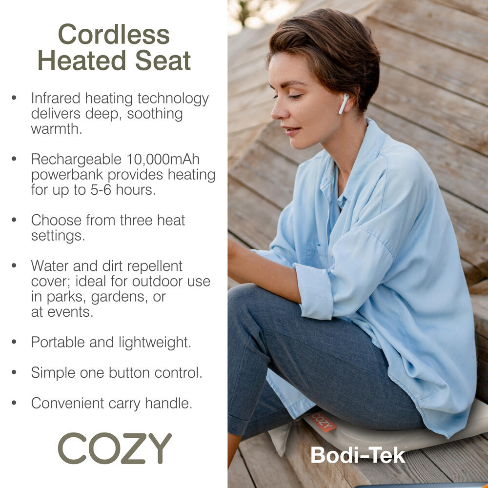 COZY Cordless Heated Seat Pad - JORD 6/7