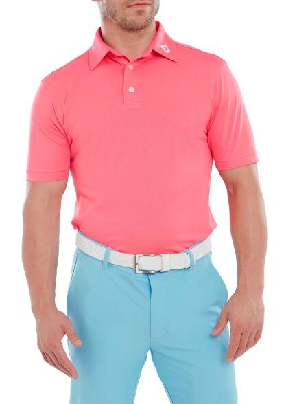 Footjoy Stretch Pique Heren Polo Shirt Fuchsia 3/5