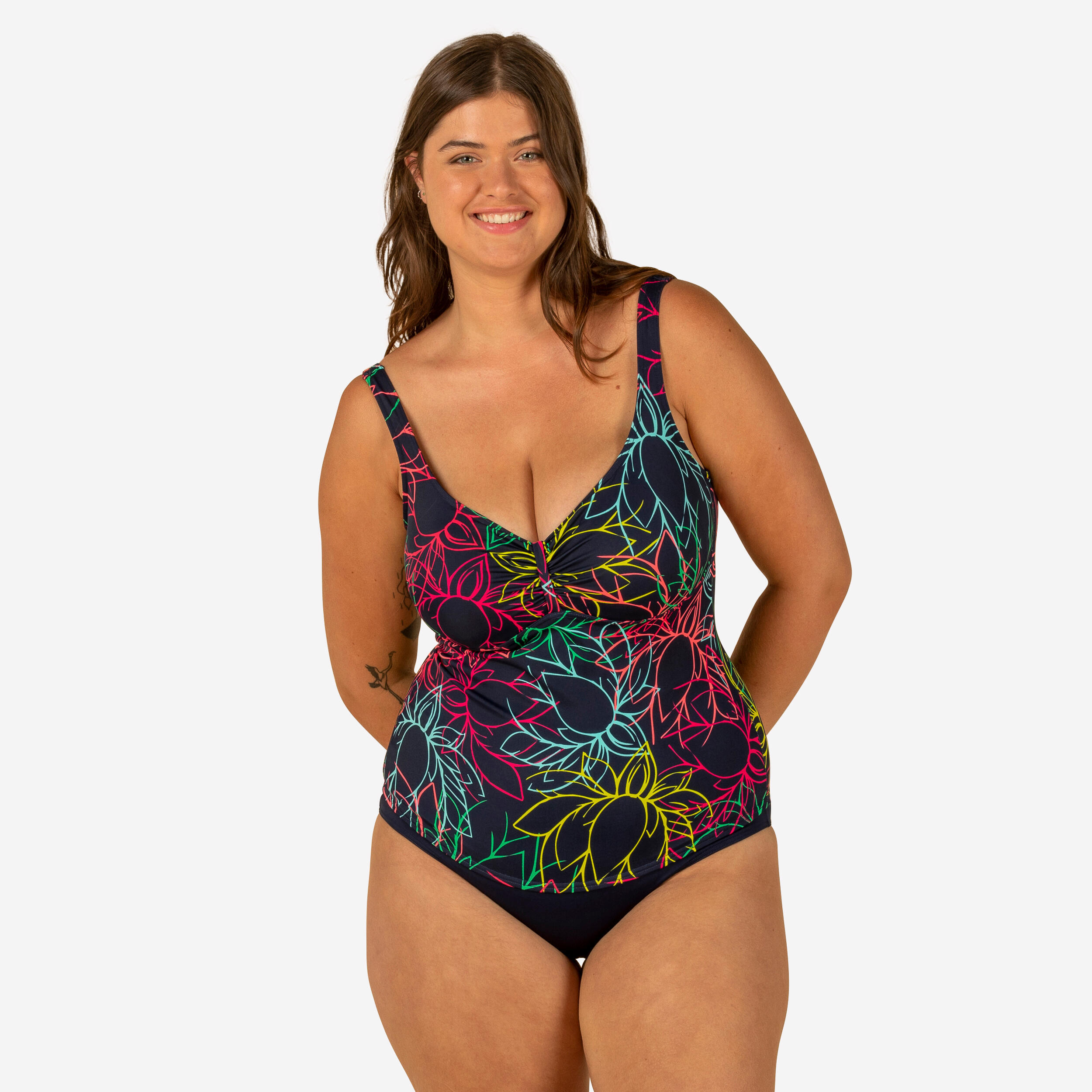 Decathlon - Seconde Vie - Maillot De Bain 1 Pièce Femme Avec Effet Gainant... - Excellent - Maillot De Bain 1 Pièce - Bleu|incolore|rouge - Decathlon