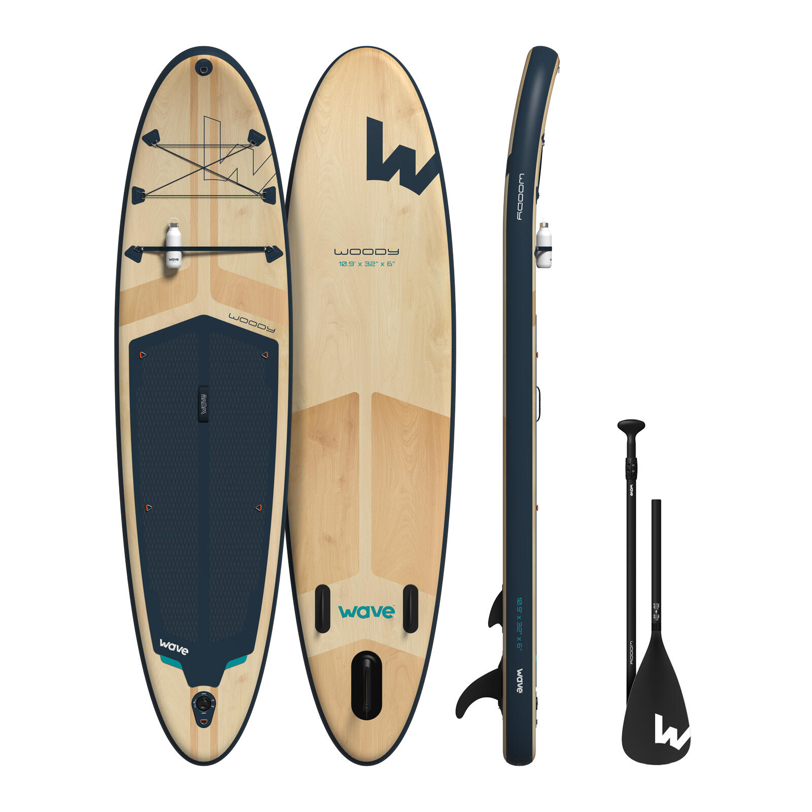 WAVE DIRECT Wave Woody 2.0 SUP Inflatable Paddleboard | 10'9ft