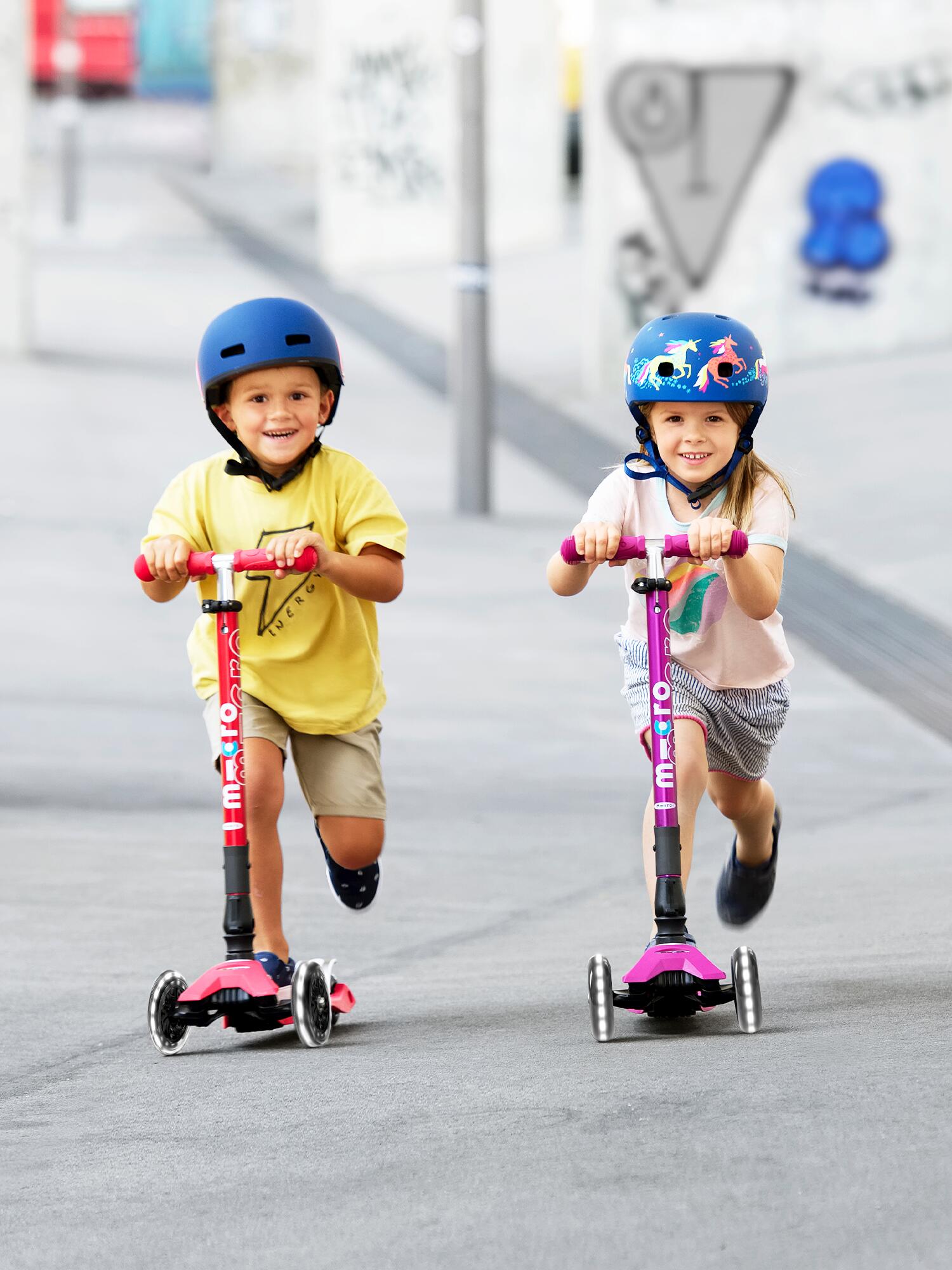Patinete Infantil  Micro Maxi Deluxe Plegable LED Rojo 7/7