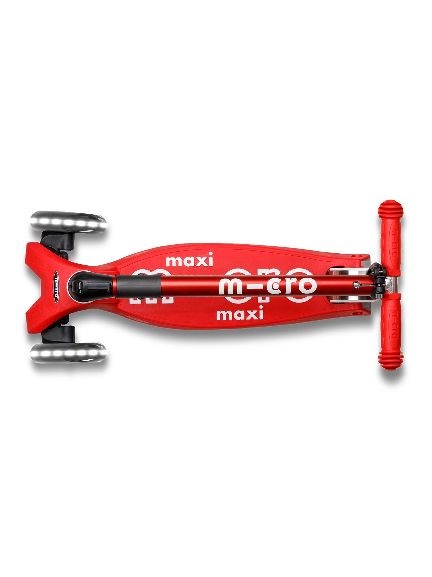 Patinete Infantil  Micro Maxi Deluxe Plegable LED Rojo 6/7