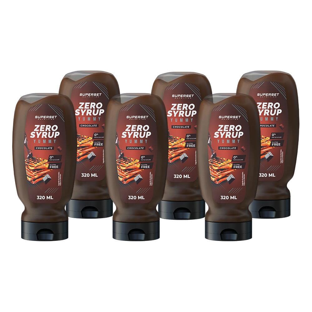 SUPERSET NUTRITION Calorievrije Siropen - Yummy Zero Syrup (6x320ml) - Chocolade
