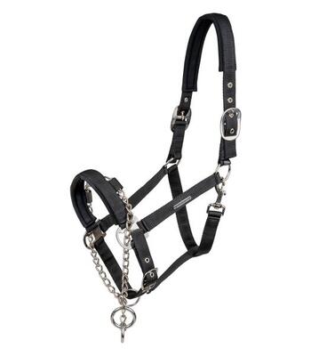 Waldhausen pro veiligheidshalster - met hengstenketting - zwart (full)
