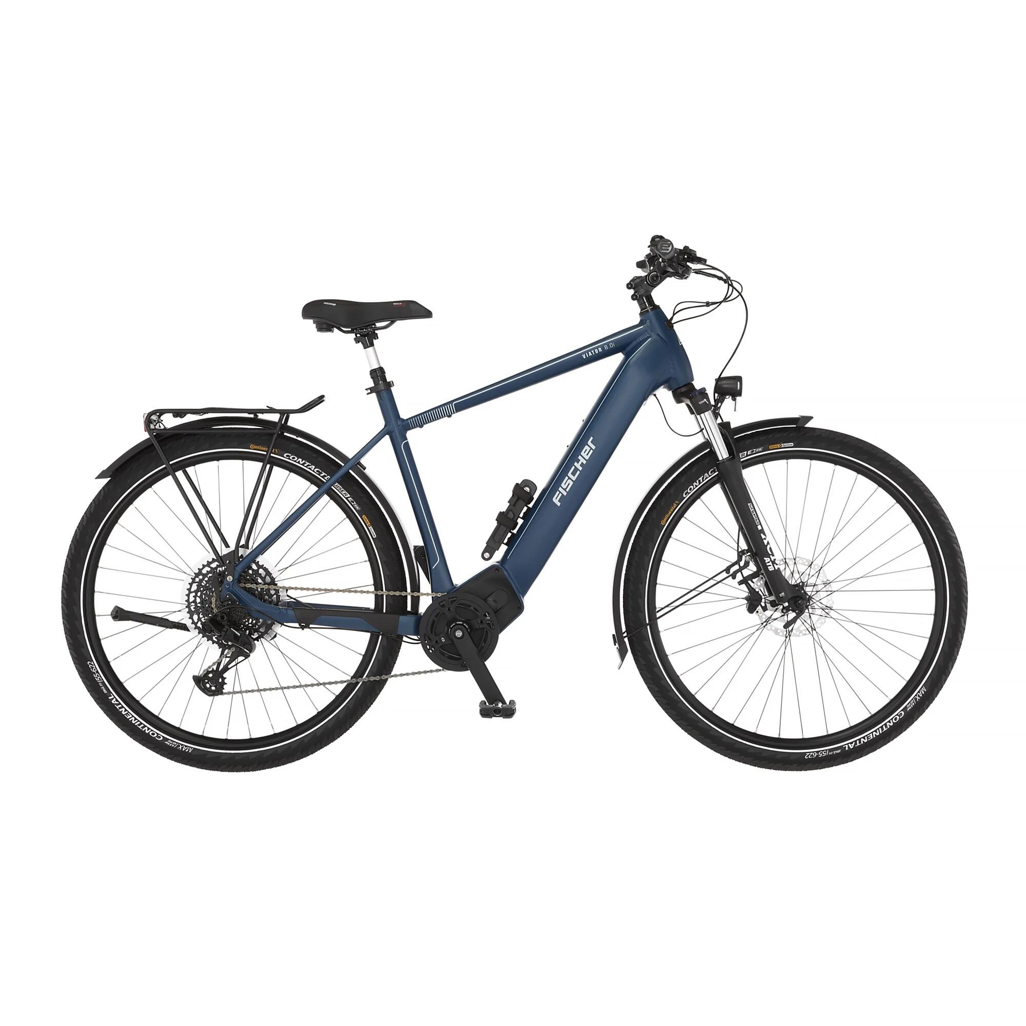 FISCHER BIKE FISCHER Trekking E-Bike Viator 8.0i - blau, RH 55 cm, 28 Zoll, 711 Wh
