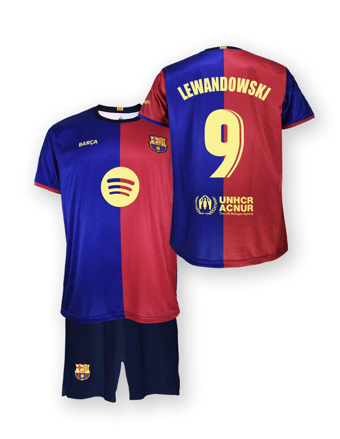Kit FC Barcelona Home Junior Lewandowski 2024/25 Replica 1/4