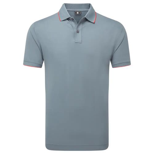 FOOTJOY Footjoy Stretch Pique Heren Polo Shirt Flint/Hibiscus