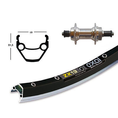 Bike-parts achterwiel 28x1.75 schroefkrans 6-7-voudig zilver snelspanner...