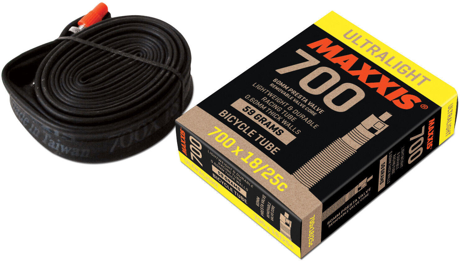 MAXXIS Maxxis Ultralight Bicycle Inner Tube Various Sizes and Valve Types