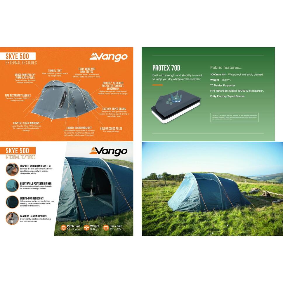 Namiot kempingowy 5 osobowy Vango Skye 500