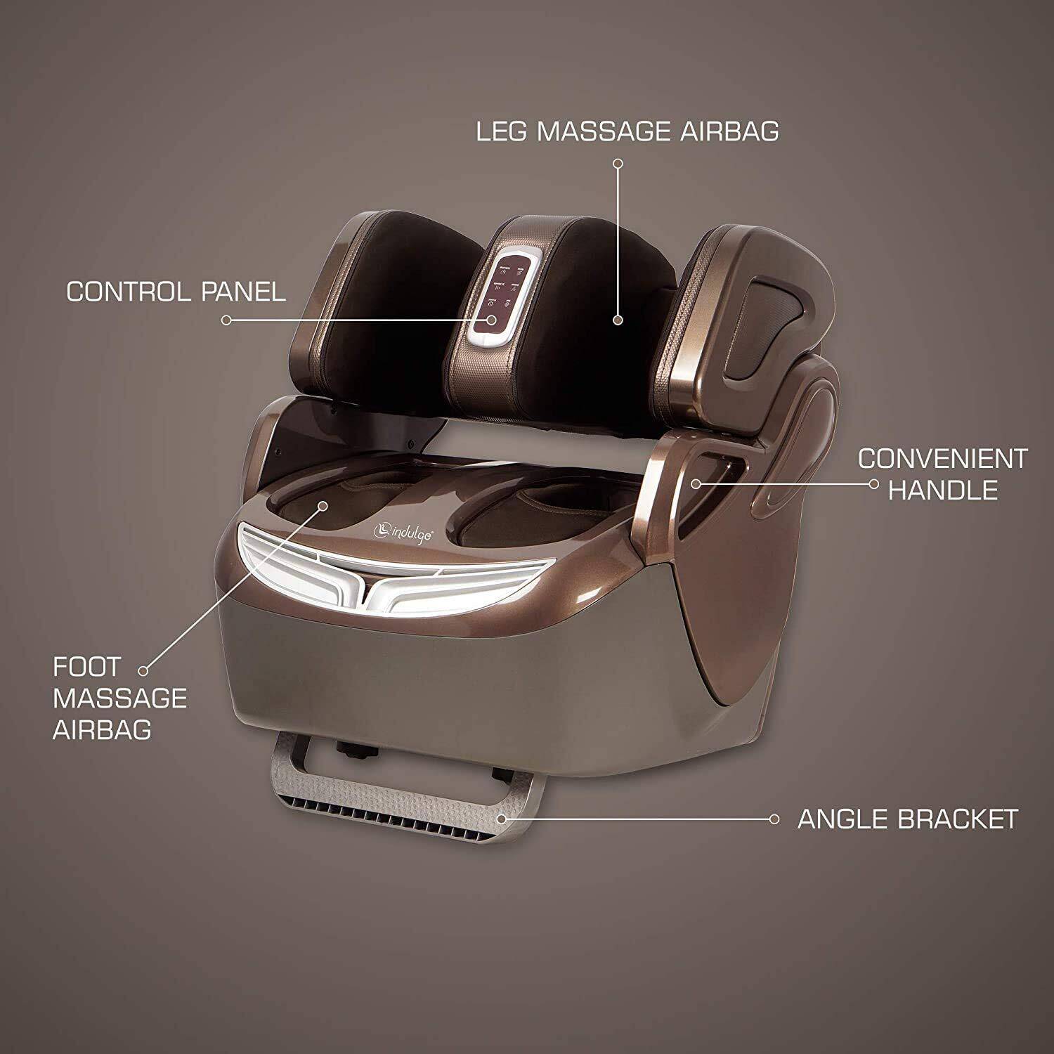 indulge IF-868 Foot & Leg Massager Machine for Pain Relief with Dynamic Squeeze Air Technology, Shiatsu, Kneading, Vibration, Rolling & Heating by PowerMax Fitness -  4