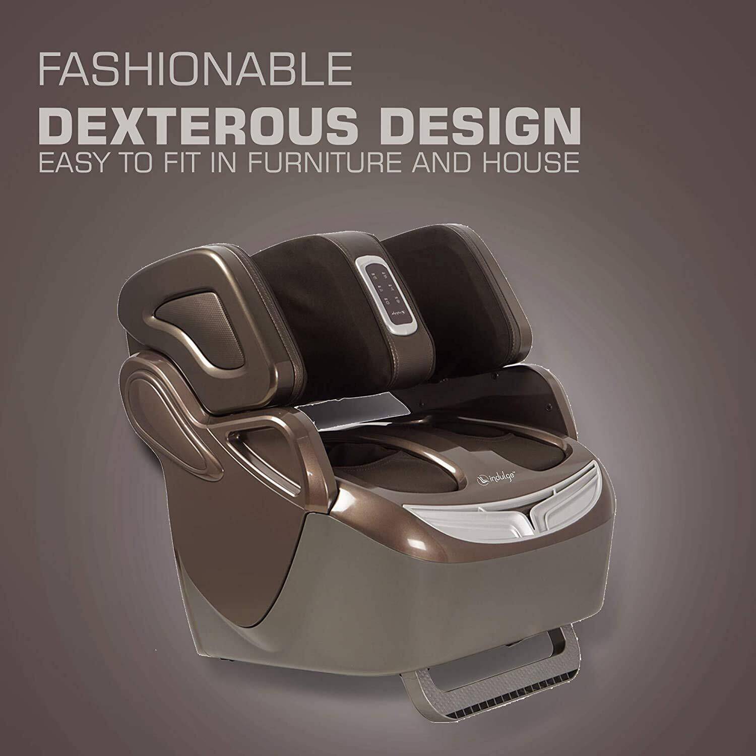 indulge IF-868 Foot & Leg Massager Machine for Pain Relief with Dynamic Squeeze Air Technology, Shiatsu, Kneading, Vibration, Rolling & Heating by PowerMax Fitness -  2