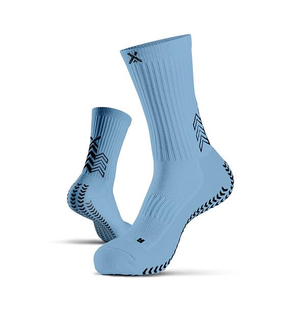 GEARXPRO SOXPro Classic Hellblaue rutschfeste Fußballsocken