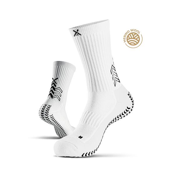 GEARXPRO Calze Antiscivolo Soxpro Classic Merino Grip-in Bianco