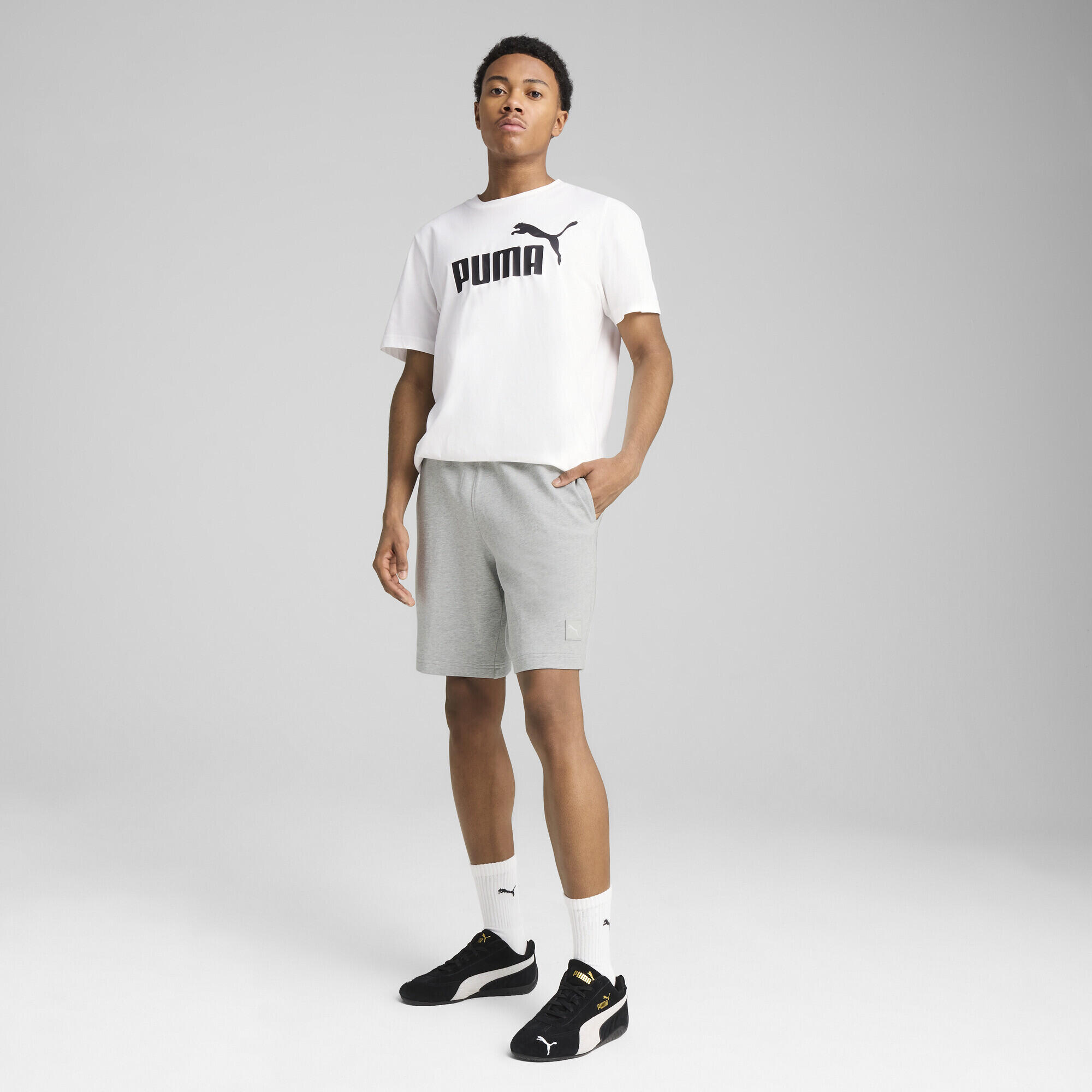 Essentials Elevated 9" Shorts Herren PUMA Light Gray Heather 5/7