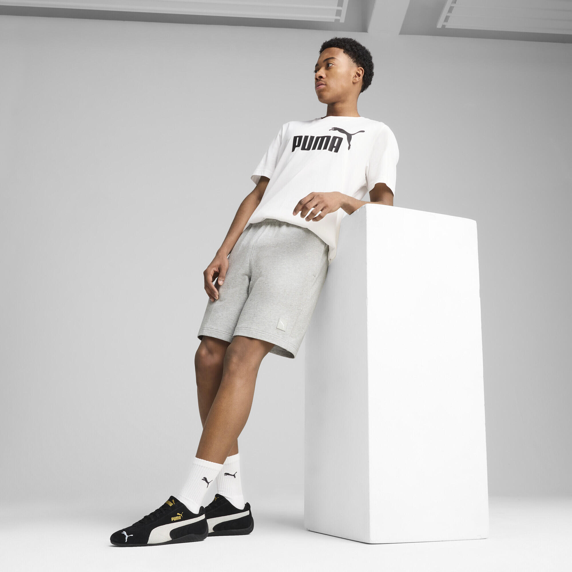 Essentials Elevated 9" Shorts Herren PUMA Light Gray Heather 4/7
