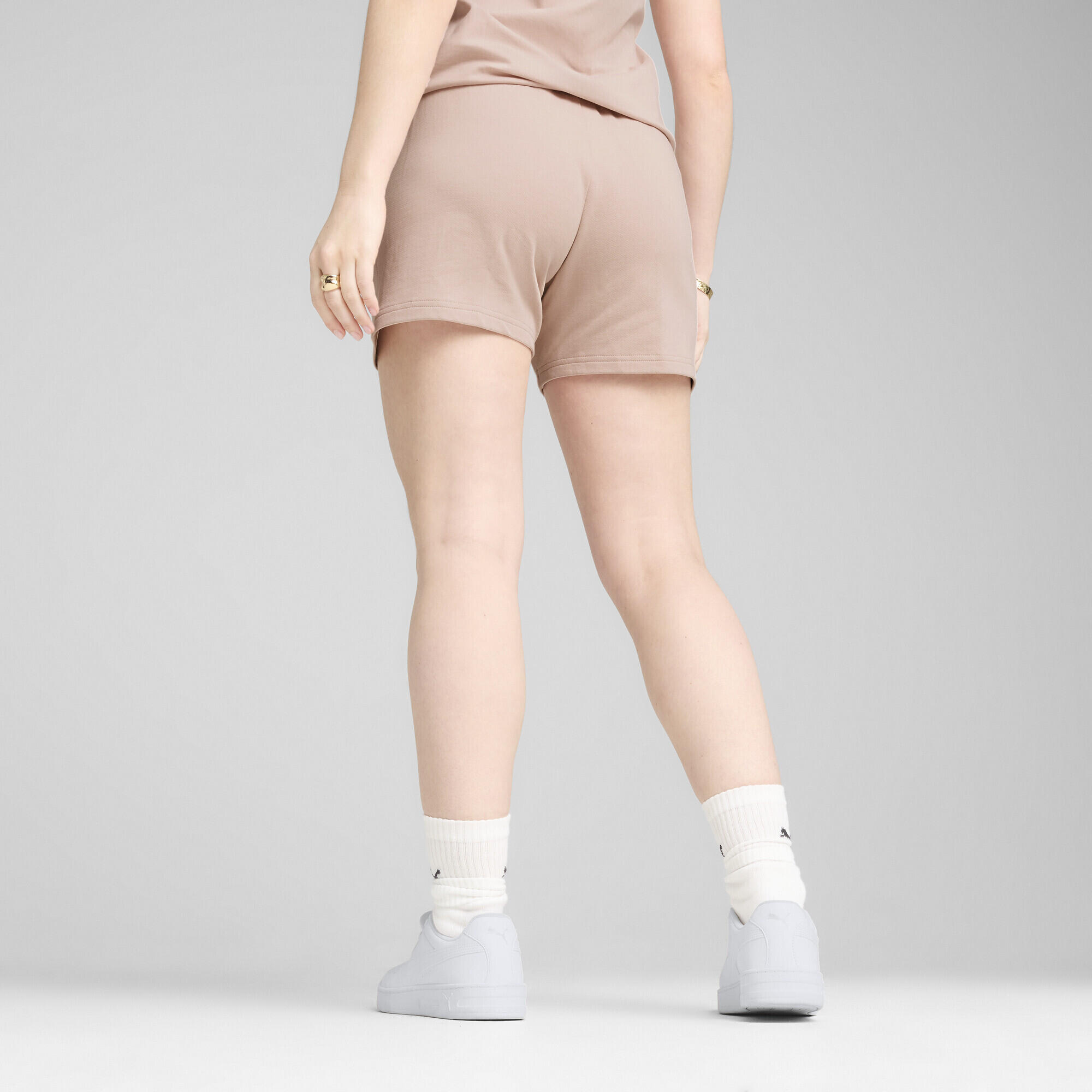 Shorts a vita media ESS ELEVATED da 5" da donna PUMA Rose Quartz Pink 3/7