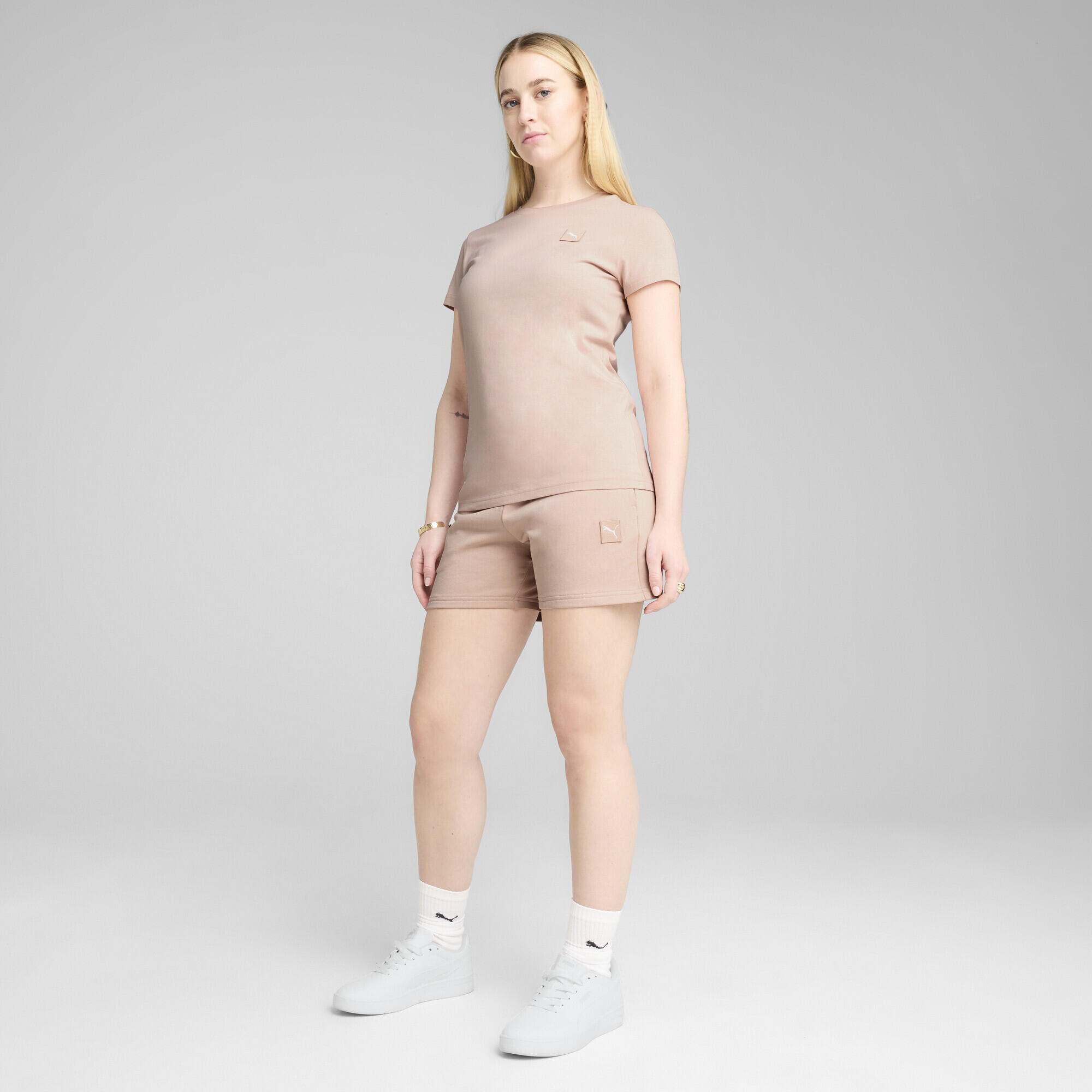 Shorts a vita media ESS ELEVATED da 5" da donna PUMA Rose Quartz Pink 5/7