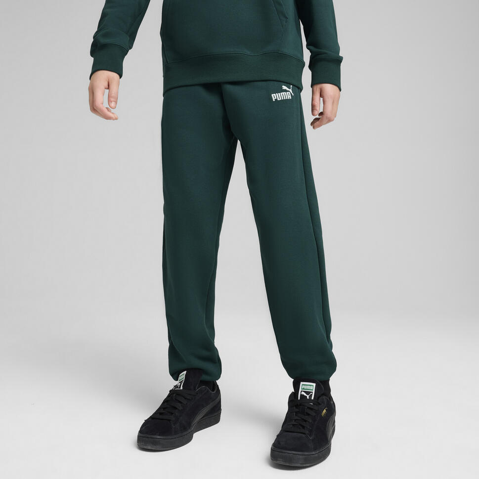 Młodzieżowe spodnie dresowe ESS z logo No. 1 PUMA Dark Myrtle Green