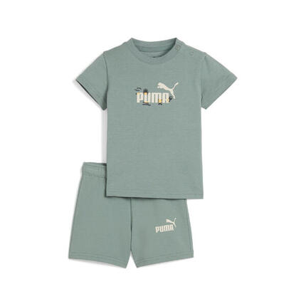 Ensemble short et t-shirt Minicats Sandy Adventures Bébé PUMA Green Moon