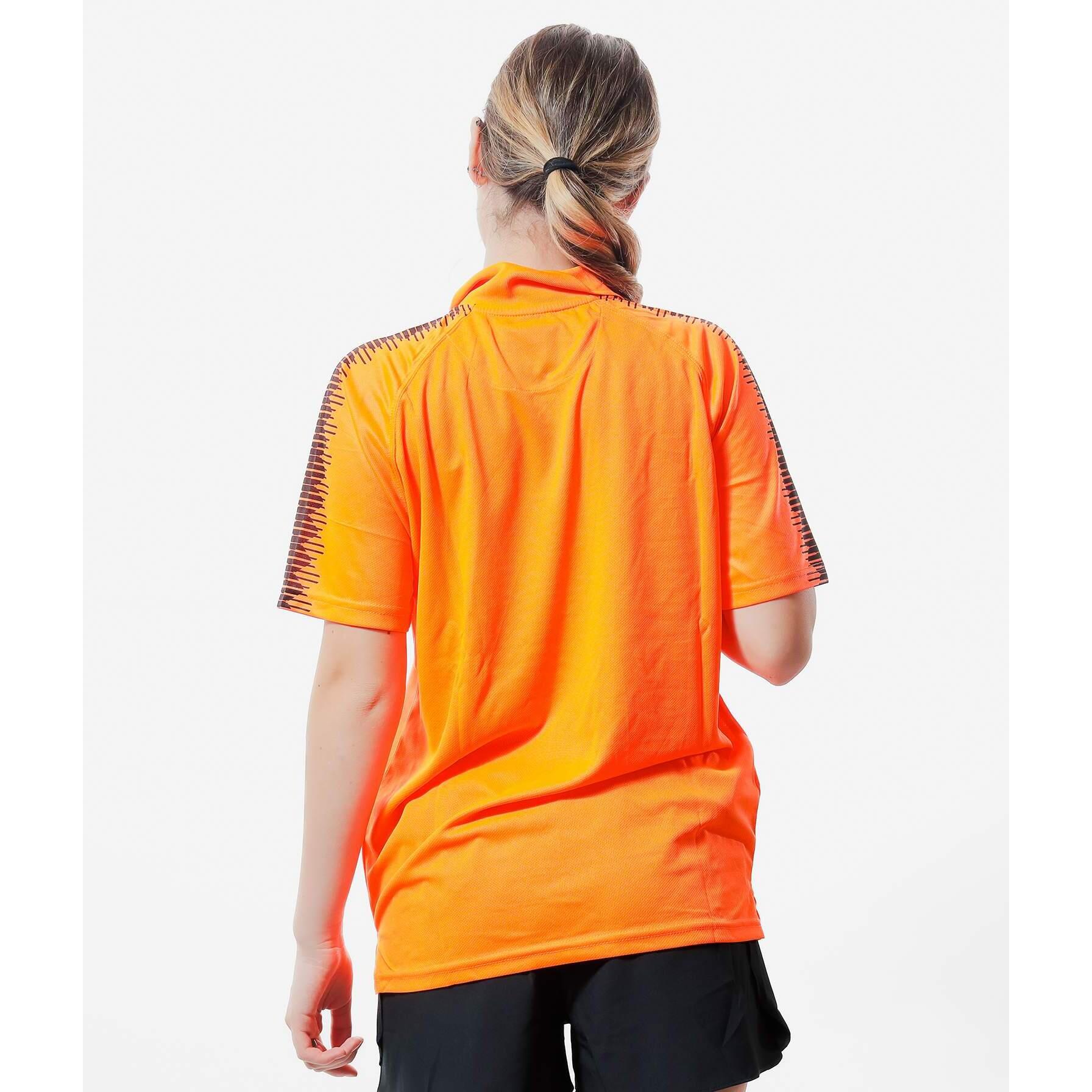 Polo uomo givova arancio fluo/nero 2/5
