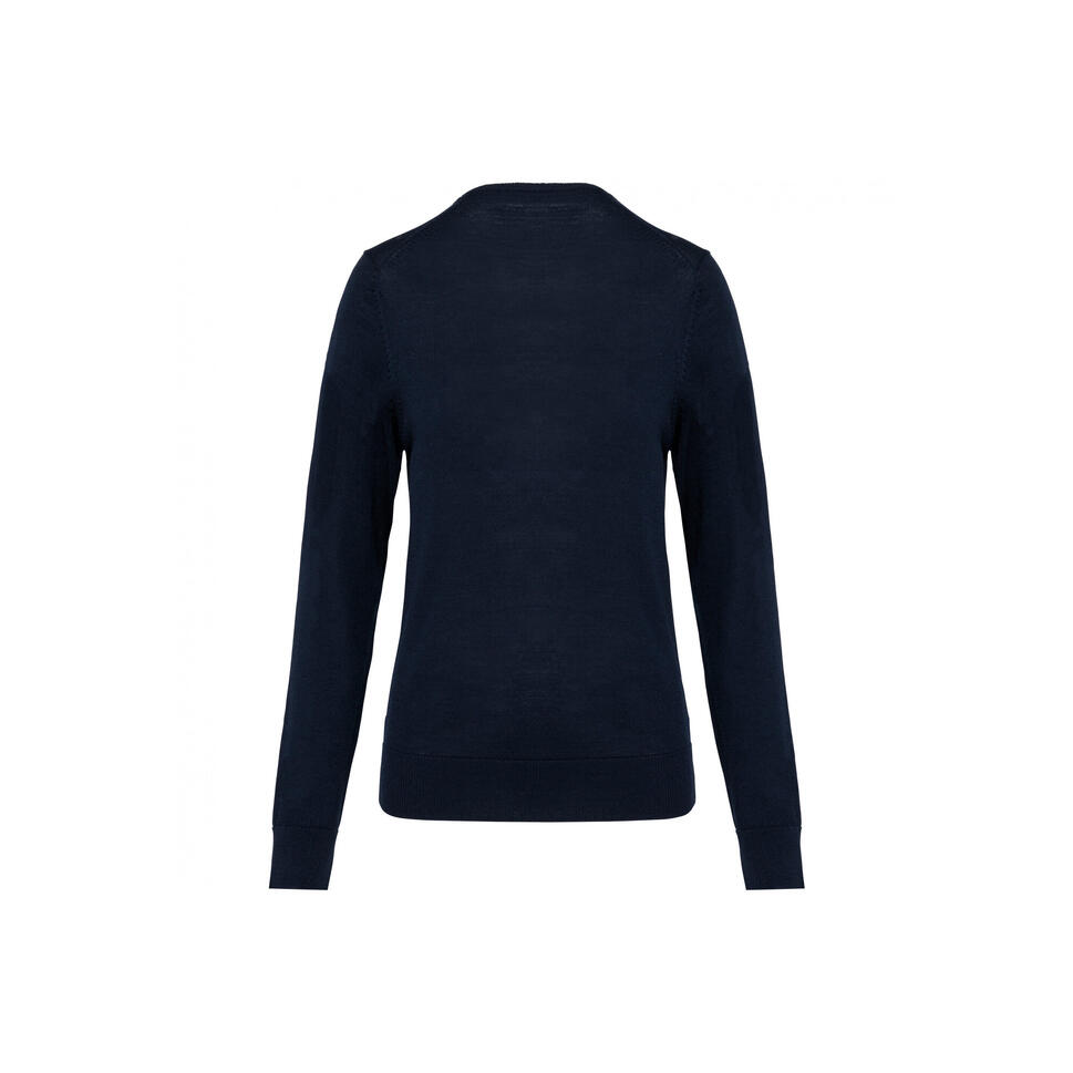 Damski sweter z merynosów z dekoltem v-neck Kariban Premium