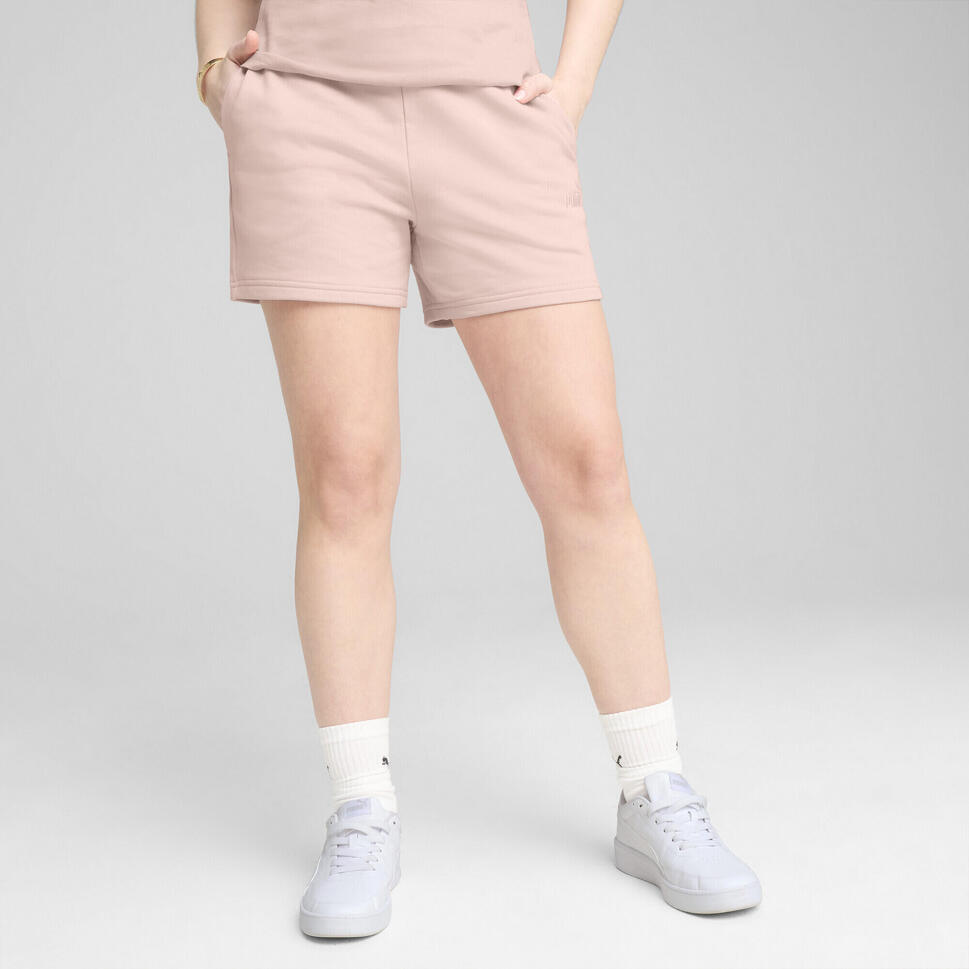 Damskie szorty z wysokim stanem i małym logo No.1 ESS 5'' PUMA Rose Quartz Pink