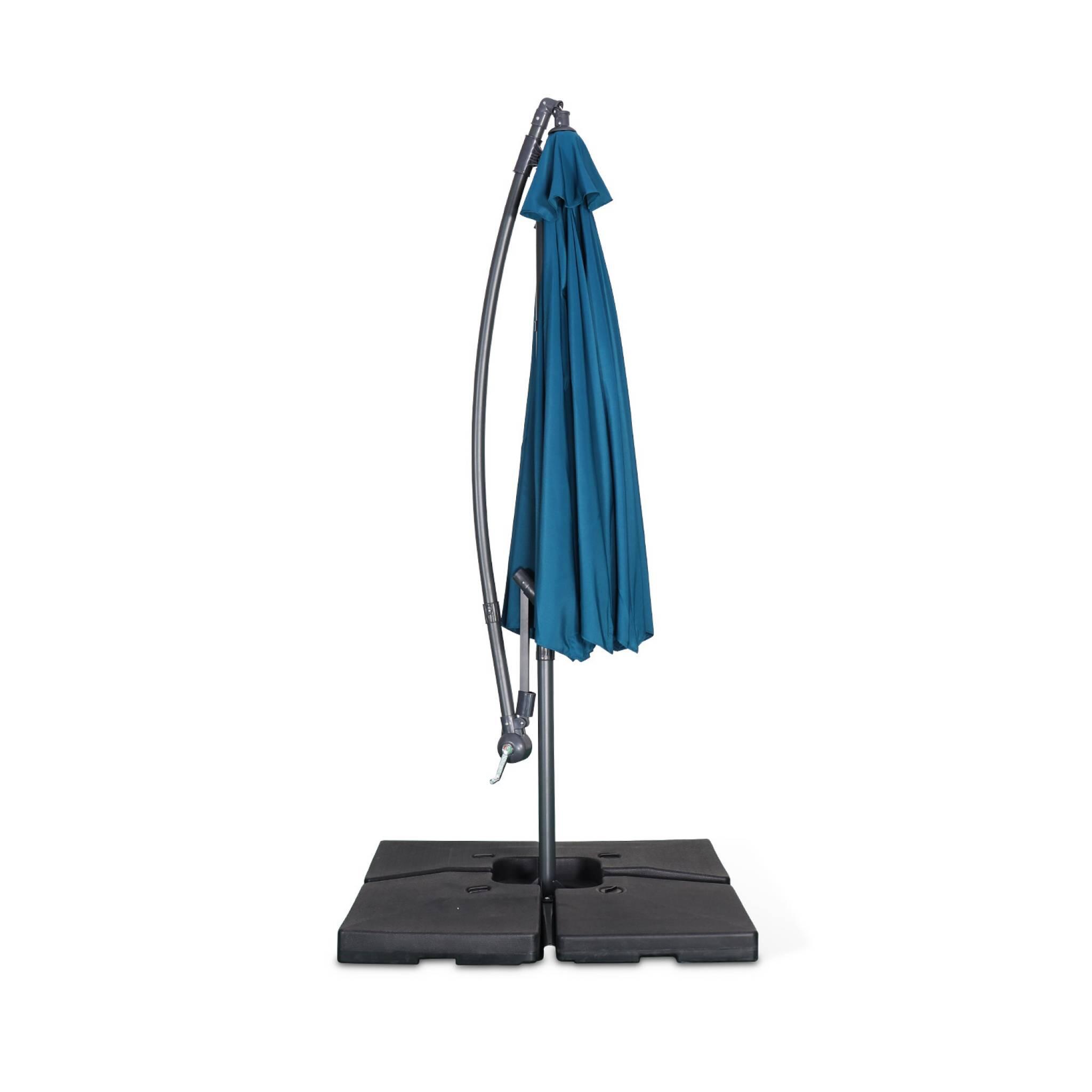 Parasol redondo 3m, Azul 4/6