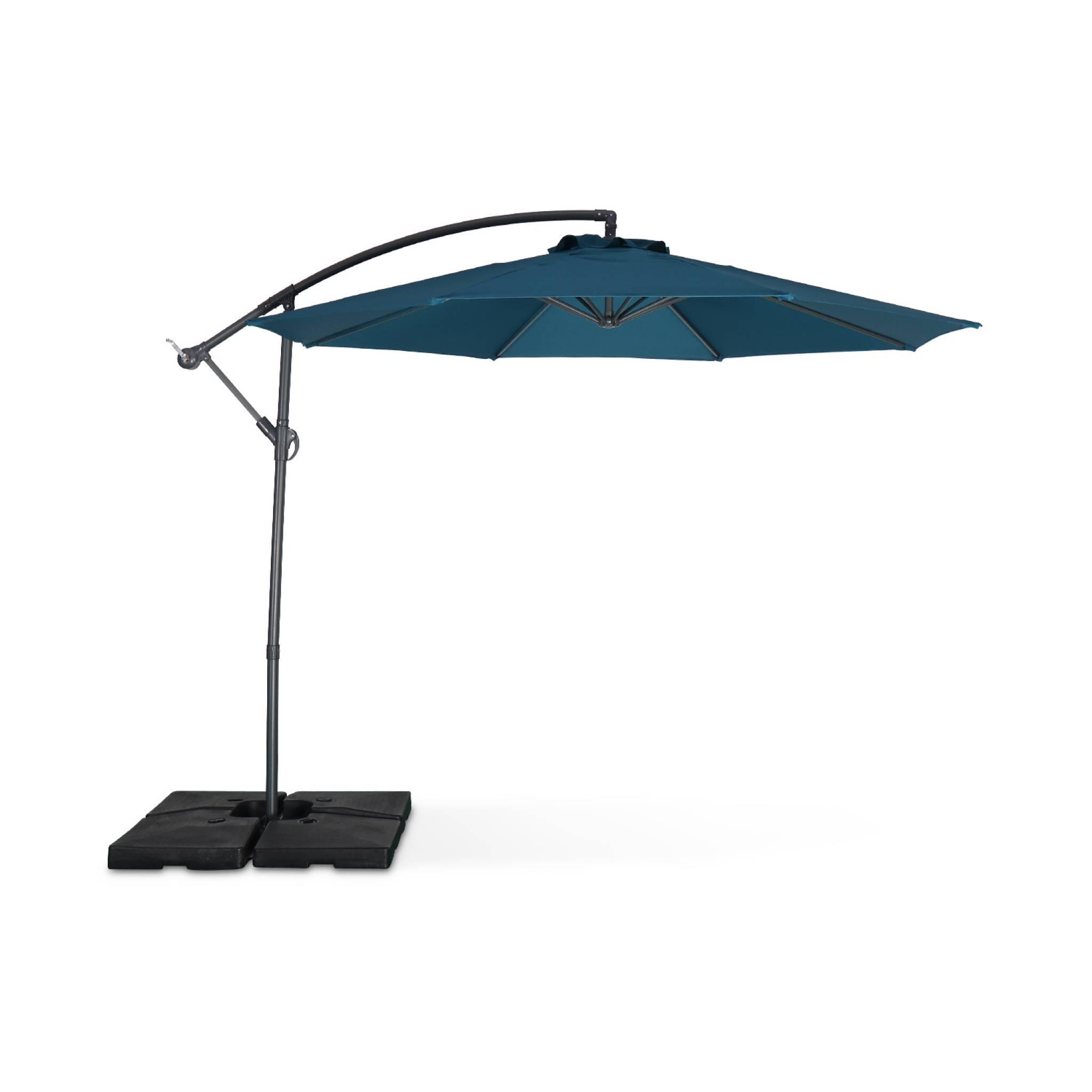 Parasol redondo 3m, Azul 3/6