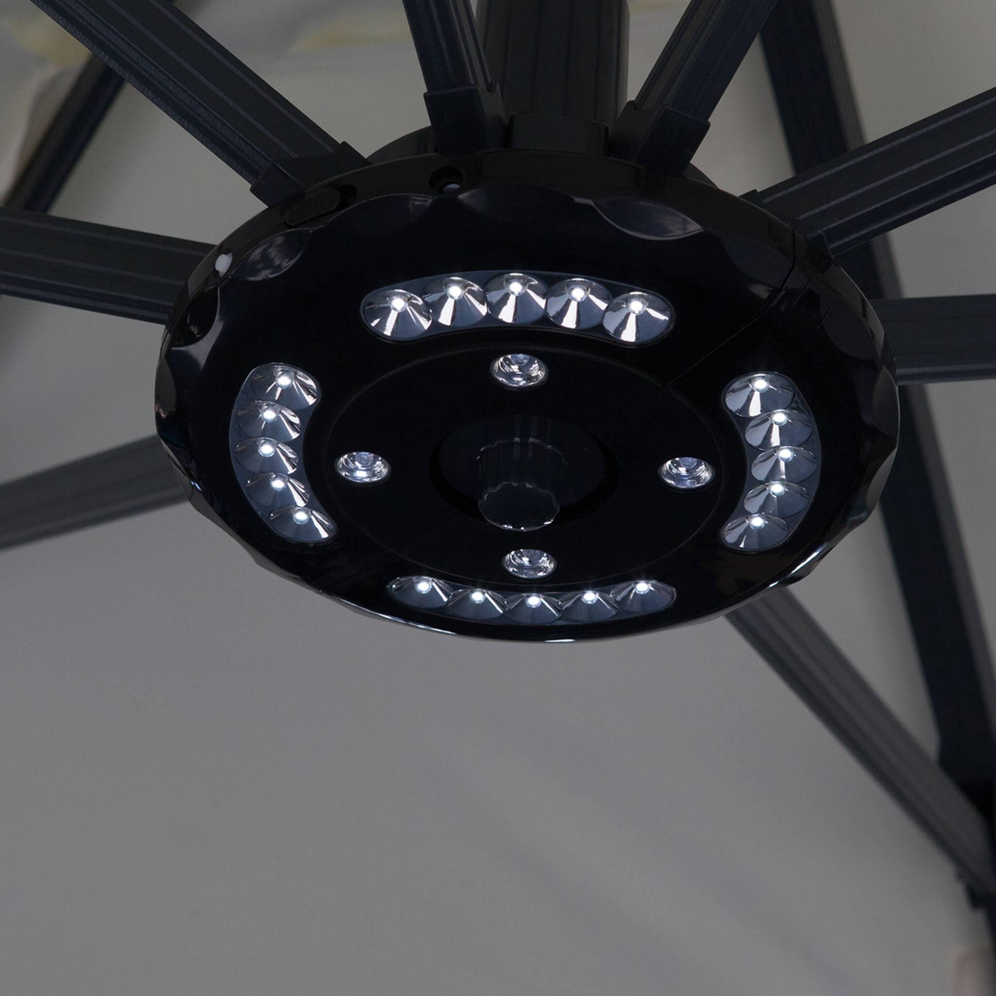 Lámpara LED para sombrilla deportada, Negro 3/5