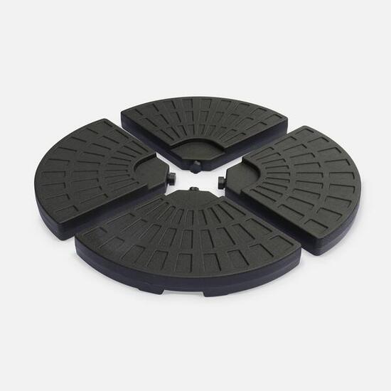 Lastra appesantita per ombrellone 48x48cm (set di 4) Nero