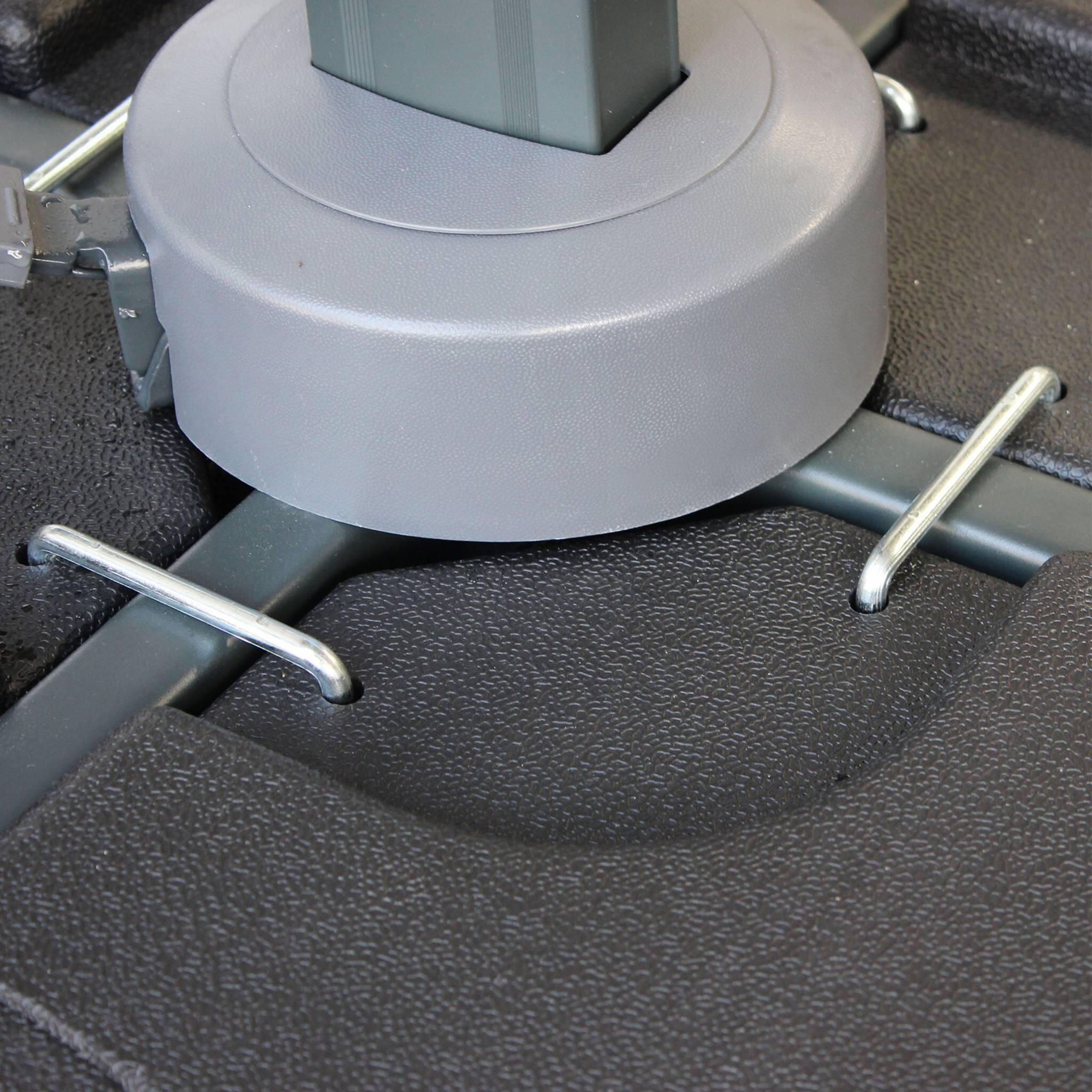 Base per ombrellone  set di 4 lastre quadrate, Nero 4/5