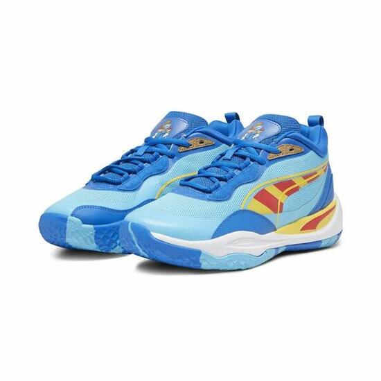 Scarpe da Basket per Adulti Basket Puma THE SMURFS Playmaker Pro Azzurro Chiaro