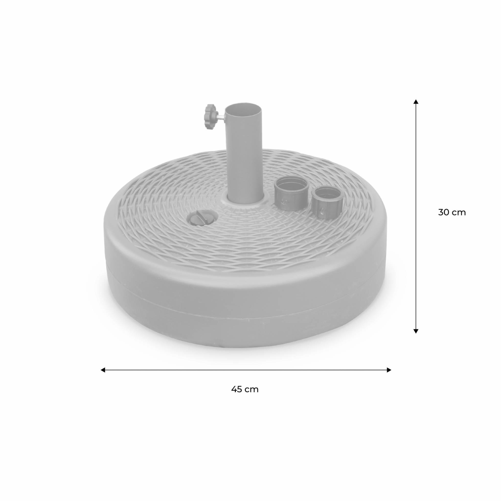 Soporte de plástico para sombrilla de mástil central, Antracita 4/4