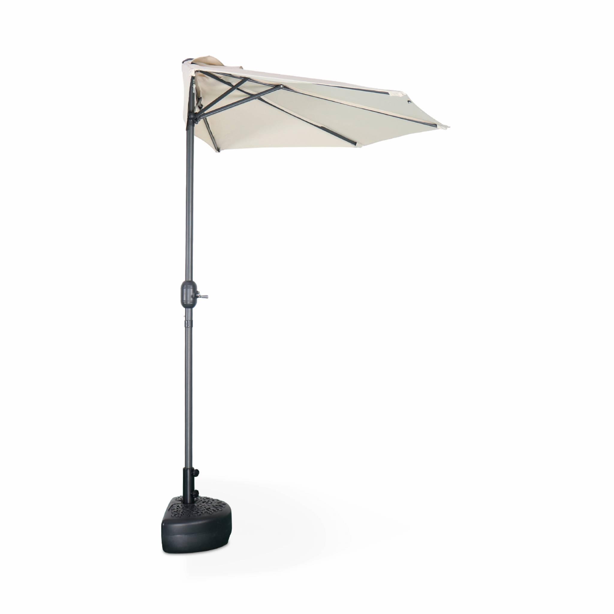 Medio parasol redondo, Ø2,5m, Arena 4/6