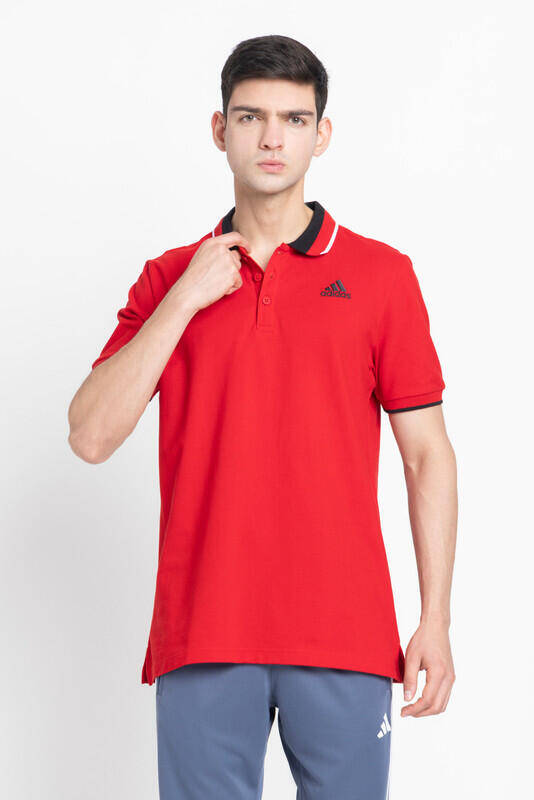 Adidas ESS Core Polo Men Training Polo Shirts Red -  3