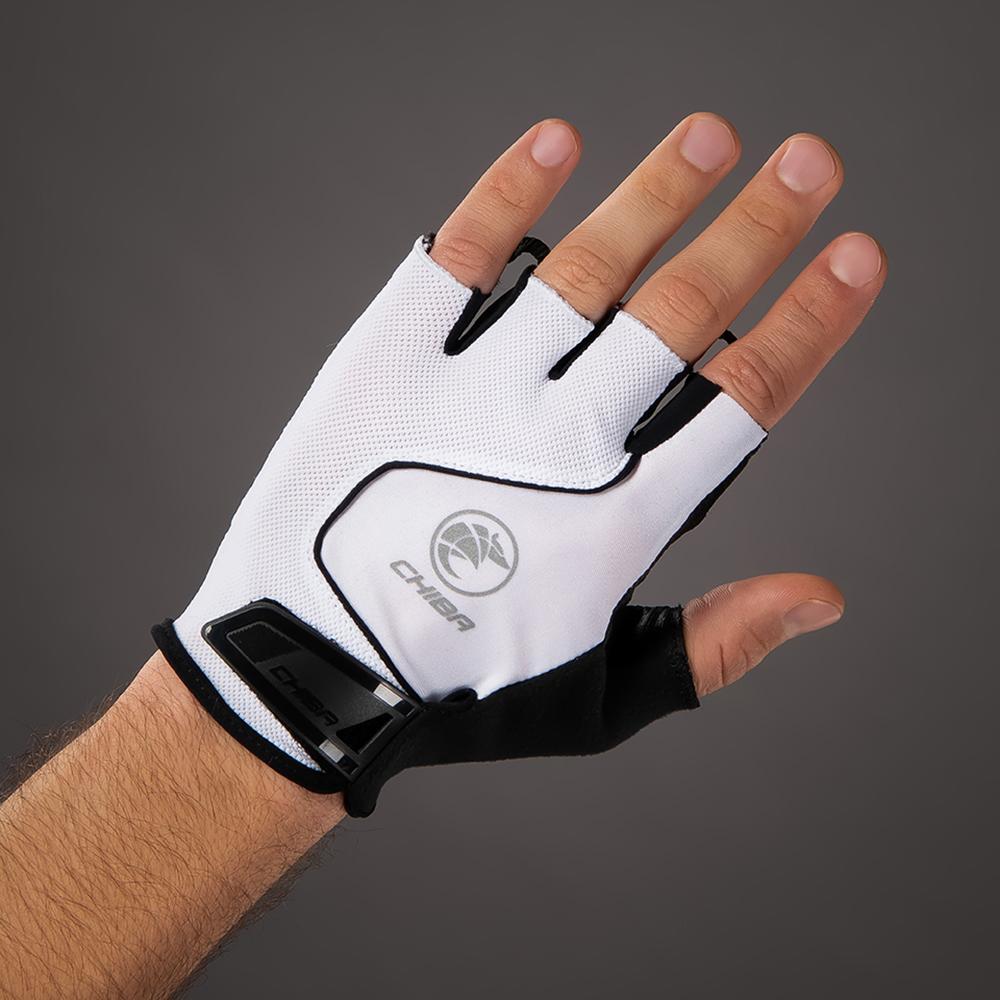 CHIBA Cool Air - Radhandschuhe kurz, weiß, XXL, atmungsaktiv, Gelpolsterung 2/3