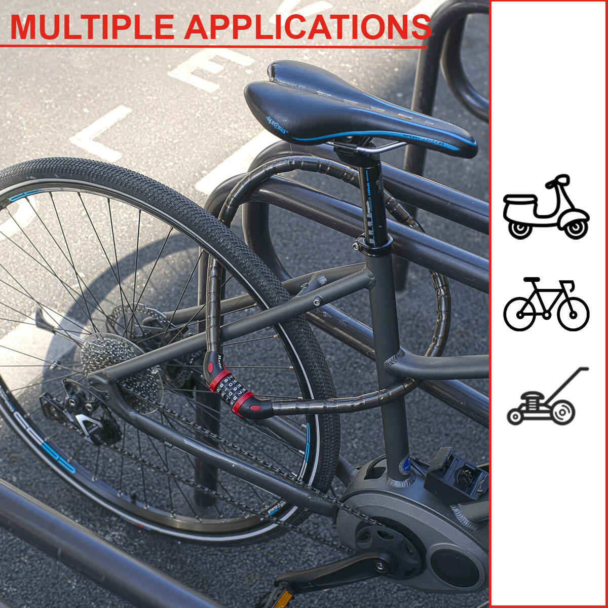 Gelenkkabelschloss mit Fahrradkombination Sicherheitsstufe 7 Masterlock 5/7