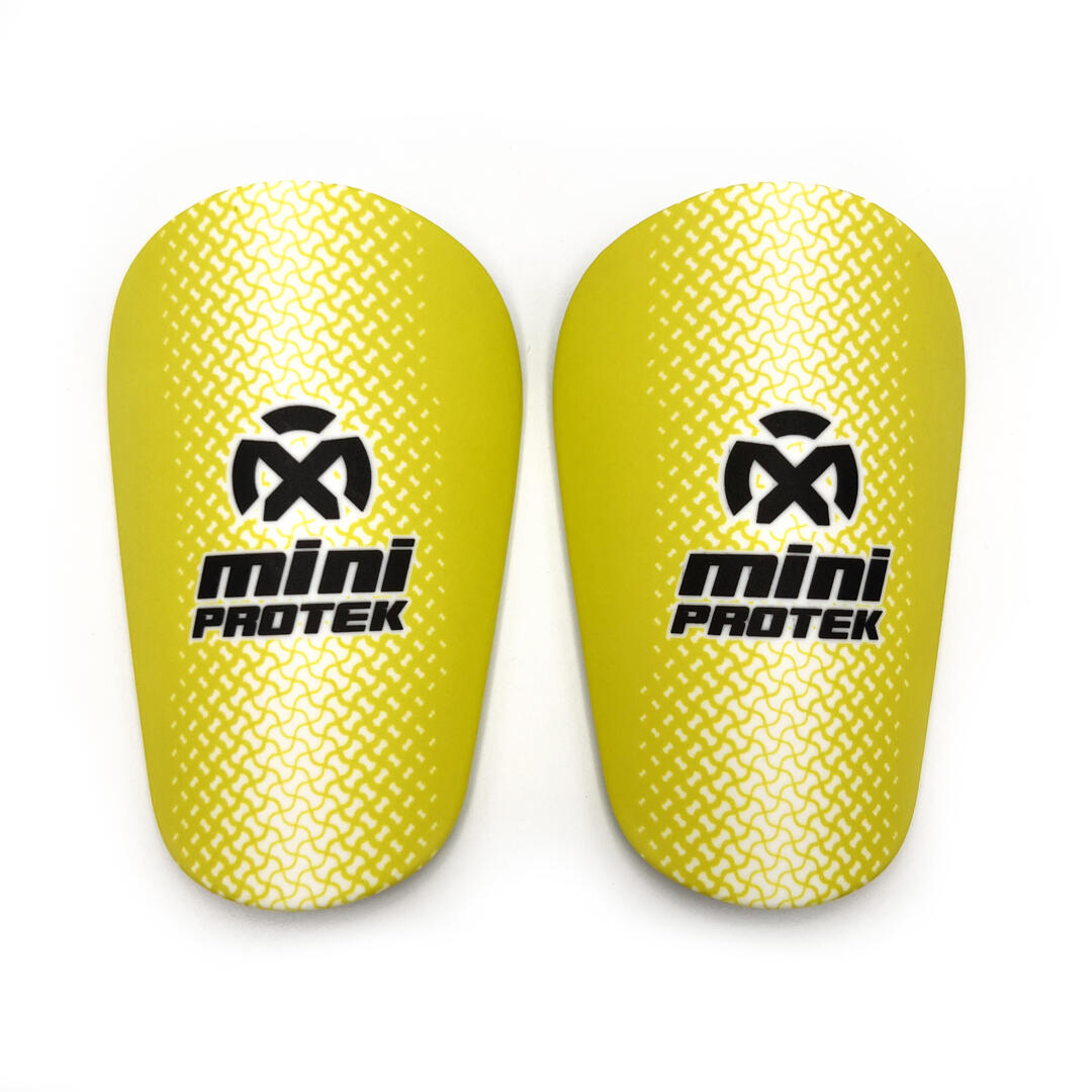 OXUM Mini-Schienbeinschoner Größe M (10x6 cm) – Gelb für Kinder & Erwachsene