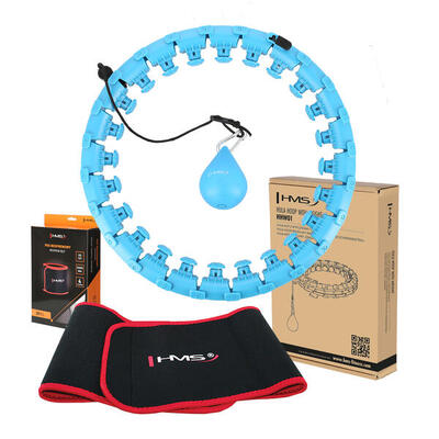 Hula hoop set hhw01 met noppen en verzwaring + riem br163 hms