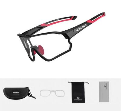 Rockbros fotochromatische fietsbril uv400 sportbril unisex wielrennen zwart
