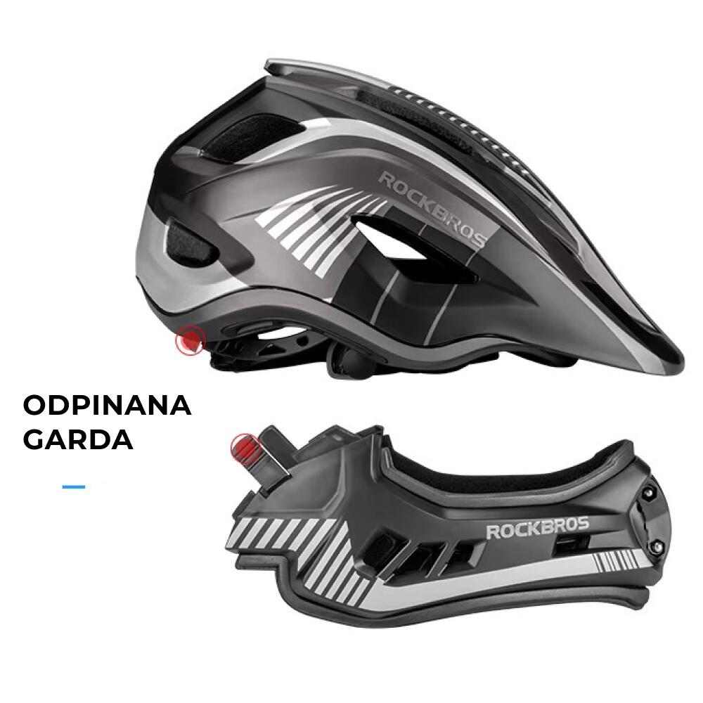 ROCKBROS Kids BMX-helm, integraal MTB-fietshelm, verstelbare maat met CE 5/7