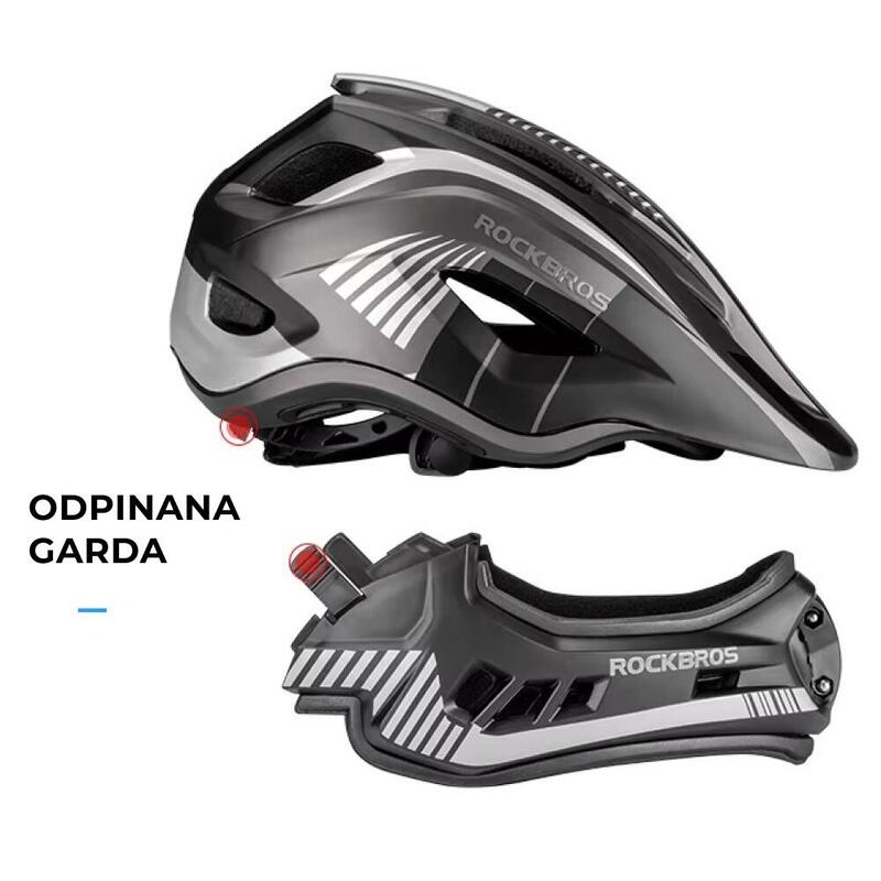 ROCKBROS Casque BMX d'enfant, Intégral Vélo VTT, Taille Ajustable avec CE