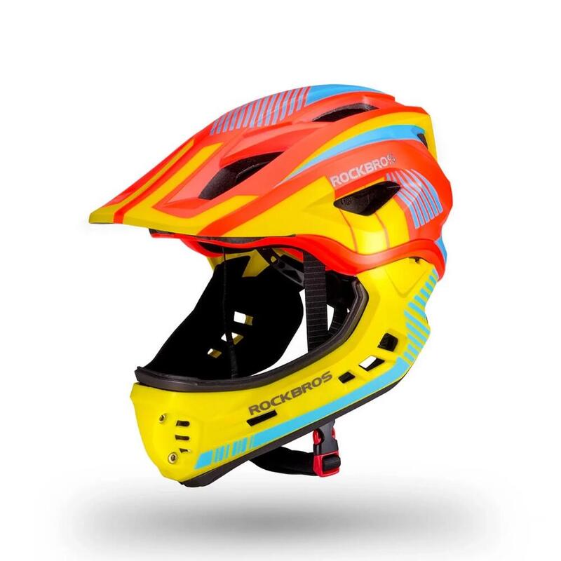 ROCKBROS Casque BMX d'enfant, Intégral Vélo VTT, Taille Ajustable avec CE