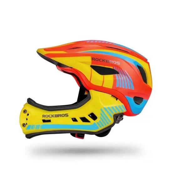 ROCKBROS Casque BMX d'enfant, Intégral Vélo VTT, Taille Ajustable avec CE